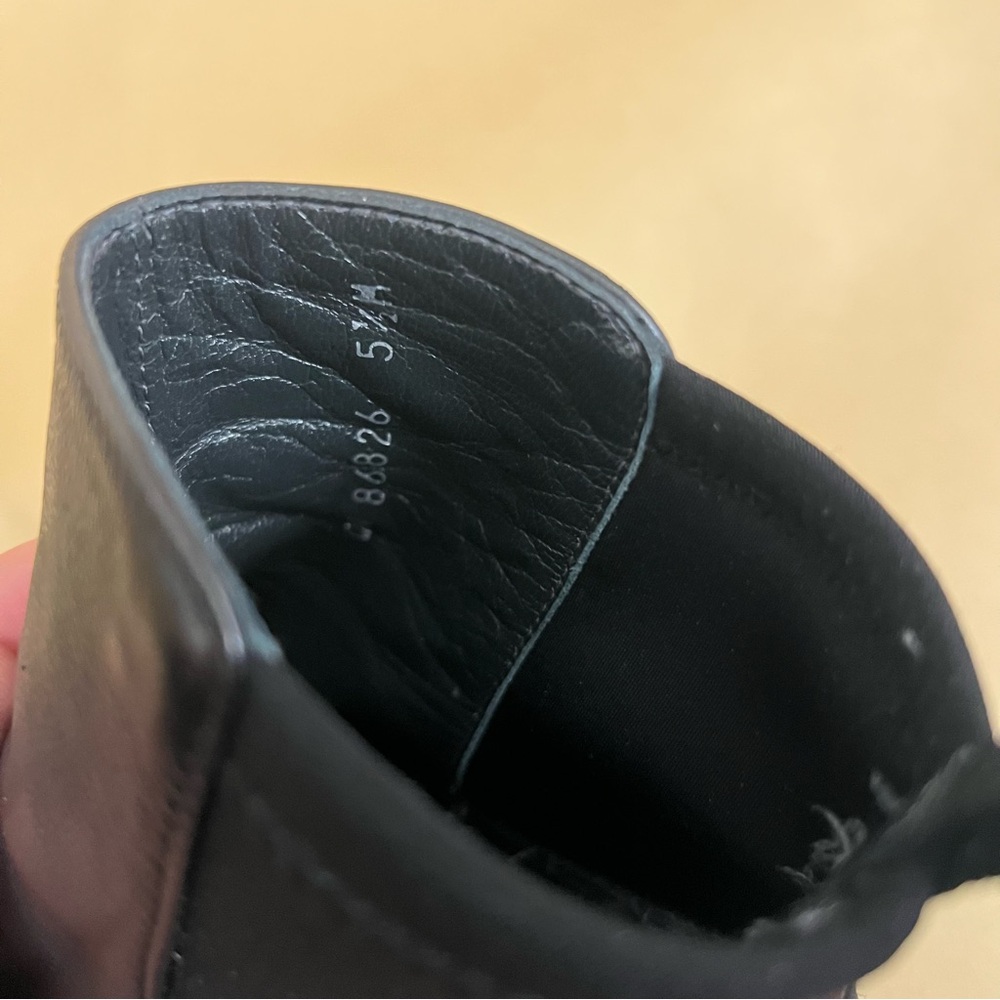 Stuart Weitzman Otherhalf Black Nappa Leather Block Heel Ankle Boots Womens 5.5 - Picture 7 of 9